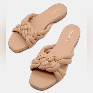 Kaanas Bintulu Nautical Knot Sandals in Almond